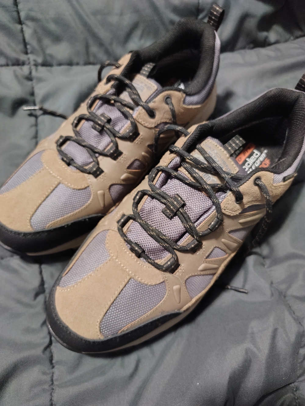 Skechers Men's Taupe and Gray Athletic Trail Sneakers